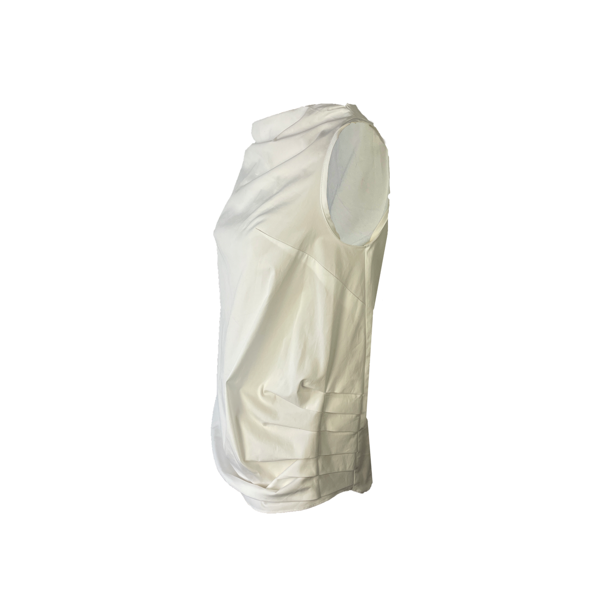 Stretch cotton sleeveless Gill top – Side – HEIKE-NY