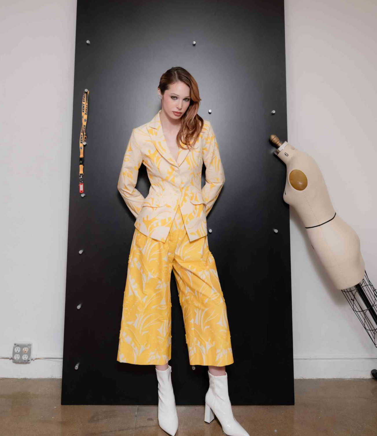 The Yellow Cropped Nina Pant