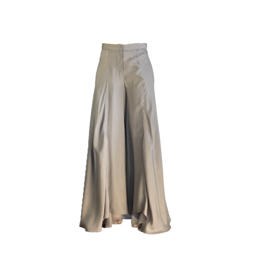 Flowy wide-legged pants in taupe
