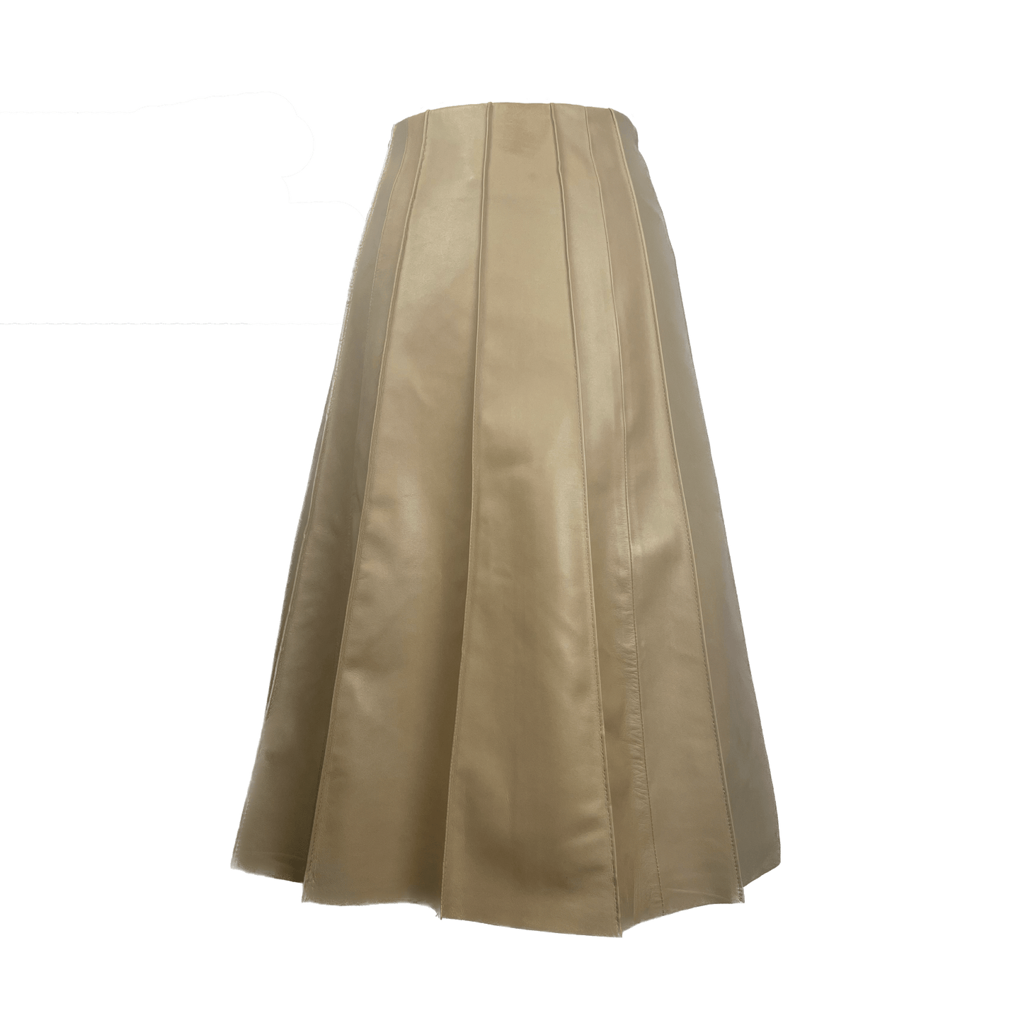 Spanish Lamp Skin Giselle leather skirt in Tan
