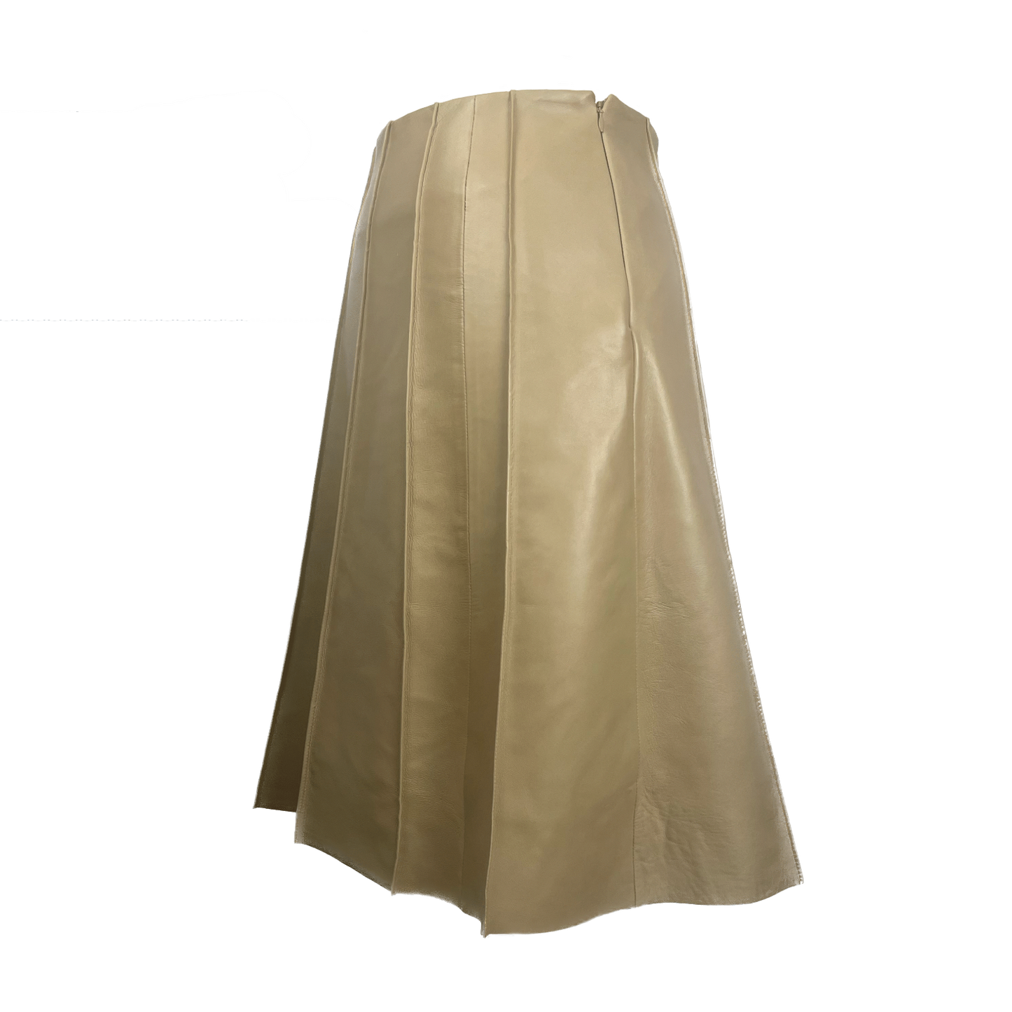 Spanish Lamp Skin Giselle leather skirt in Tan