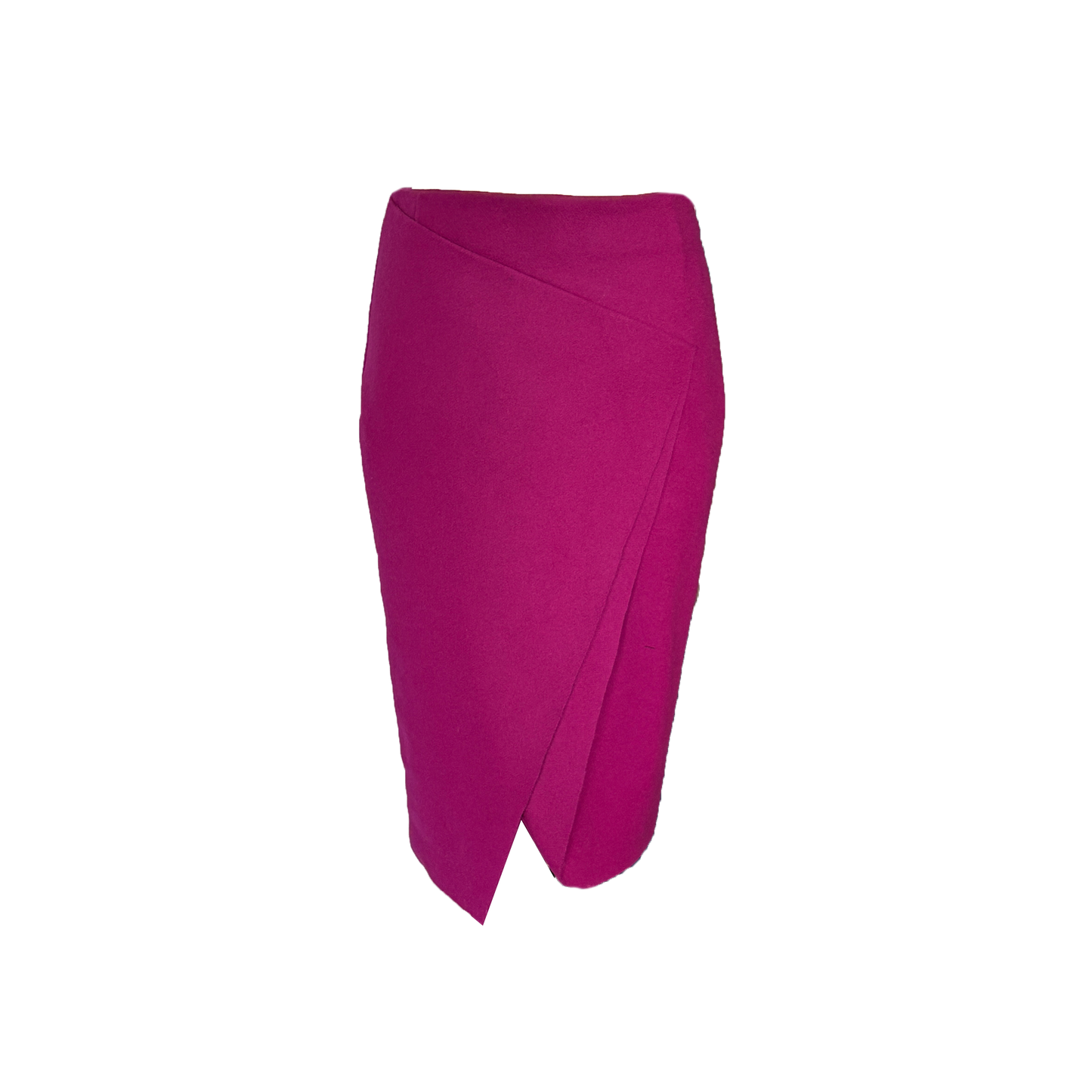 Wool Fuchsia Long wrap skirt 