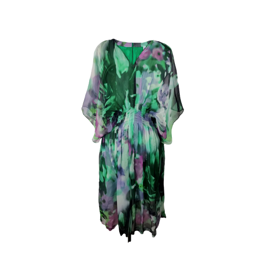 The Silk Darted Monique Dress