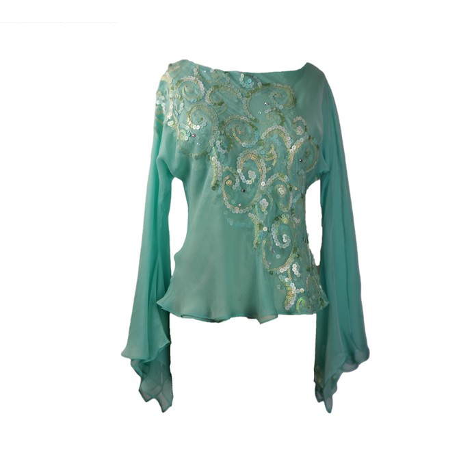 The Flora Bias Top with Embroidery